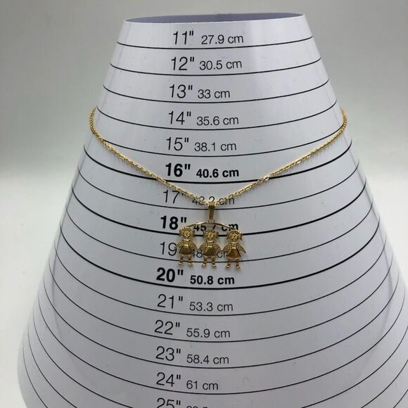 18K Gold Plated Girls Daughters Charm Women's Necklace Waterproof Non Tarnishing - Picture 7 of 11